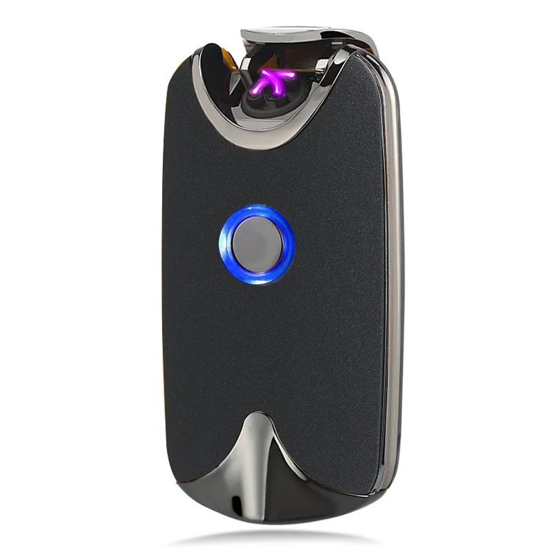

Dual Arc USB Charging Flameless Lighter Cigarette Fingerprint Plasma Lighter Electronic Windproof Cigarette Cigar Lighters
