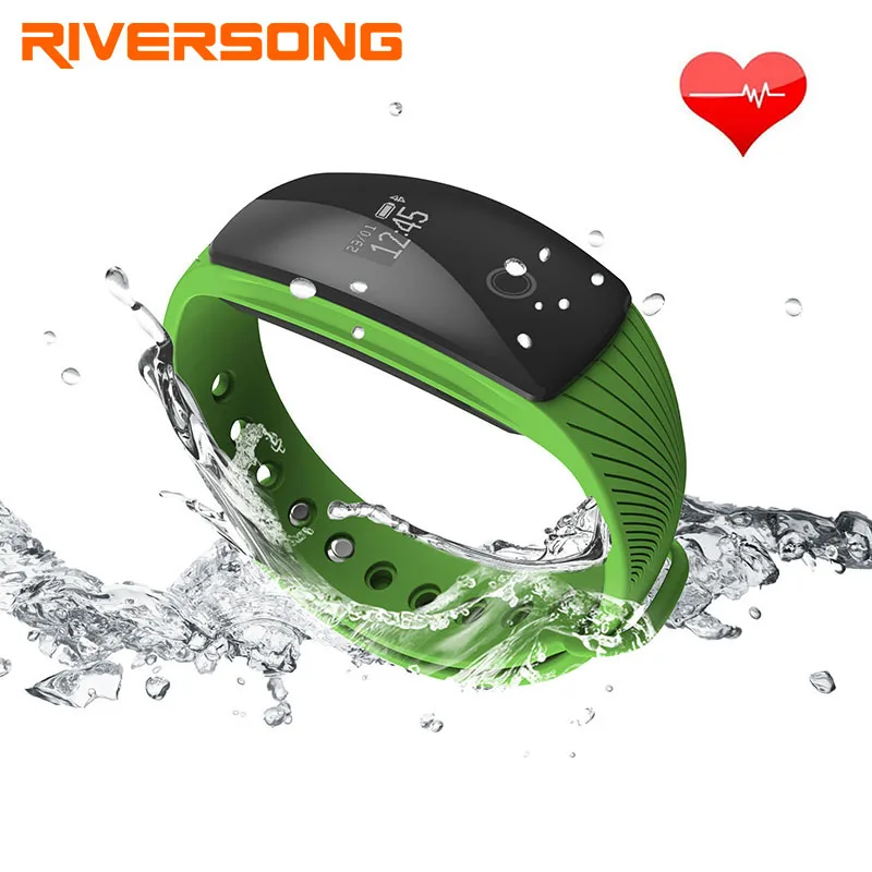 

RIVERSONG Heart Rate Smartband Fitness Tracker Monitors WAVE HR Smart Wristbands Sleep Monitors Pedometer for xiaomi phone