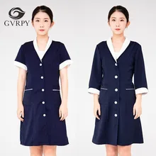 Салон красоты медицинская Униформа женская тонкая куртка с v-образным воротником короткий рукав Больничная стоматологическая клиника аптека доктор рабочая одежда медсестры