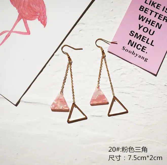 Женские милые серьги в форме розового сердца, Стильные корейские стильные элегантные модные ювелирные изделия, висячие серьги для девочек, Лепестковые серьги