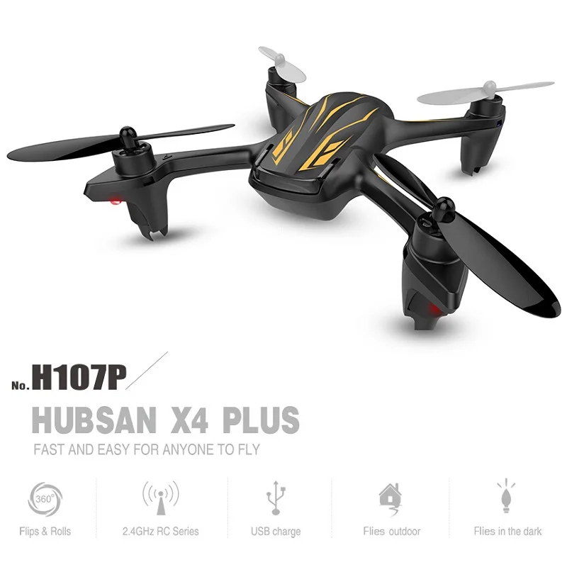 (В наличии) оригинальный Квадрокоптер Hubsan X4 Plus H107 P 4CH режим высоты RC светодиодный