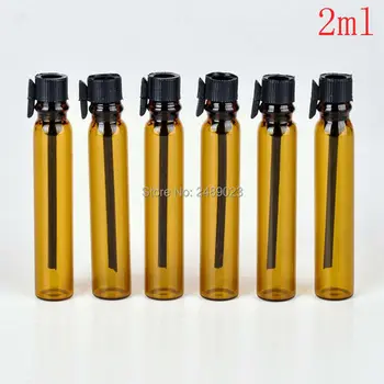 

100Pieces/Lot 2ML Mini Travel Glass Perfume Bottle For Essential Oils Empty Contenitori Cosmetici Vuoti For Sample