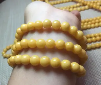 

Free Shipping KOOJADEEmerald Yellow jinsi jade Beads Necklace35Grade A