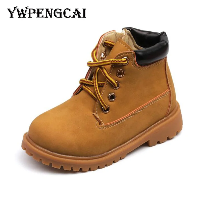 

2018 Autumn Children Rubber Boots Zipper Lace-up Toddler Boots Unisex Boys Girls Waterproof Martin Boots