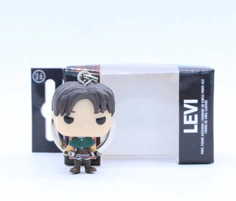

Japan Anime Attack on Titan Levi Ackerman Heichou Key Chain Vinyl Action Figure Model Toy