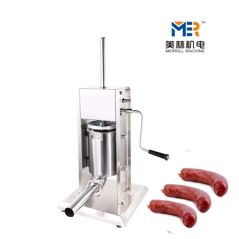 

3L/5L/7L Stainless Steel Vertical Sausage Stuffer With Different Size Filling Tubes By Hand operated,clean easily and safety