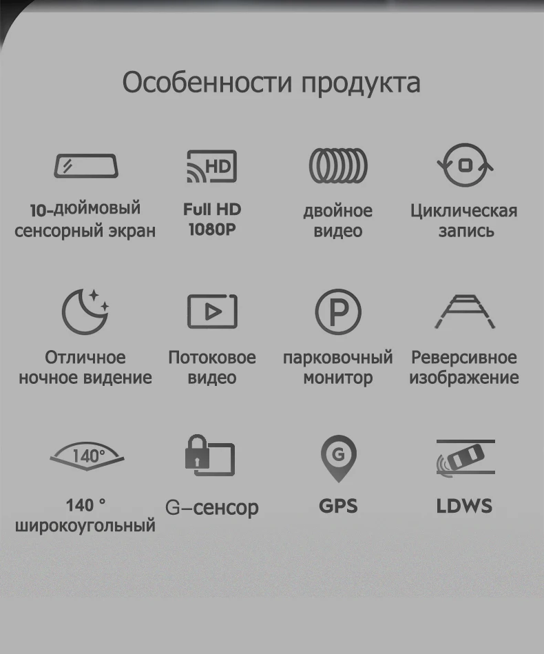 JADO D800 Автомобильный видеорегистратор поток Зеркало заднего вида Камера LDWS gps трек 10 ips Сенсорный экран Full HD 1080 P Автомобильные видеорегистраторы Регистраторы регистраторы