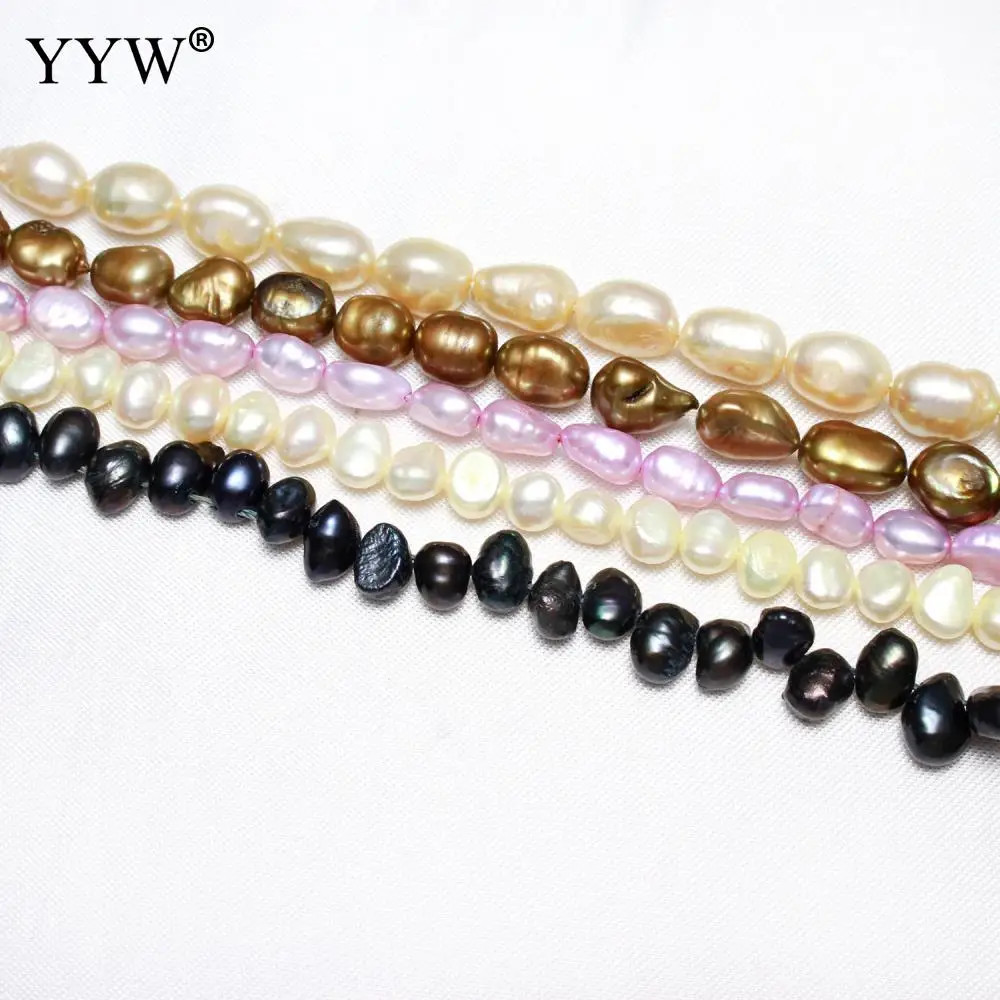 

6-7mm Black/Purple Irregular Cultured Freshwater Pearl Natural Stone Beads For Gift Necklace Bracelet Jewelry Making Strand