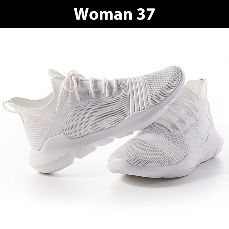Оригинальные Xiaomi Uleemark мужские и женские повседневные туфли Lac-up легкая мужская обувь удобные дышащие Прогулочные кроссовки - Цвет: Woman 37 White