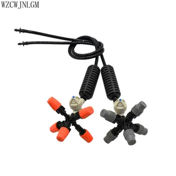 

Garden Mini Irrigation System Mounted Nebulizer Kit with Adjustable Spray Nozzle Adapter 10set