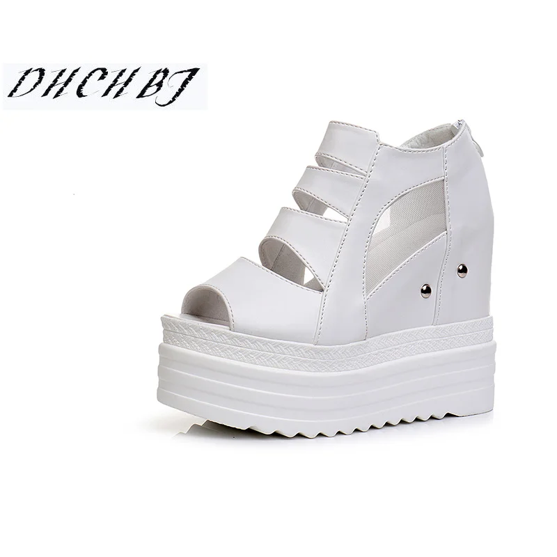 

2019 Summer Buckle Women's Sandals Velvet Flock Fish Mouth Fashion high Heel Platform Open Toes Women Sandals Shoes