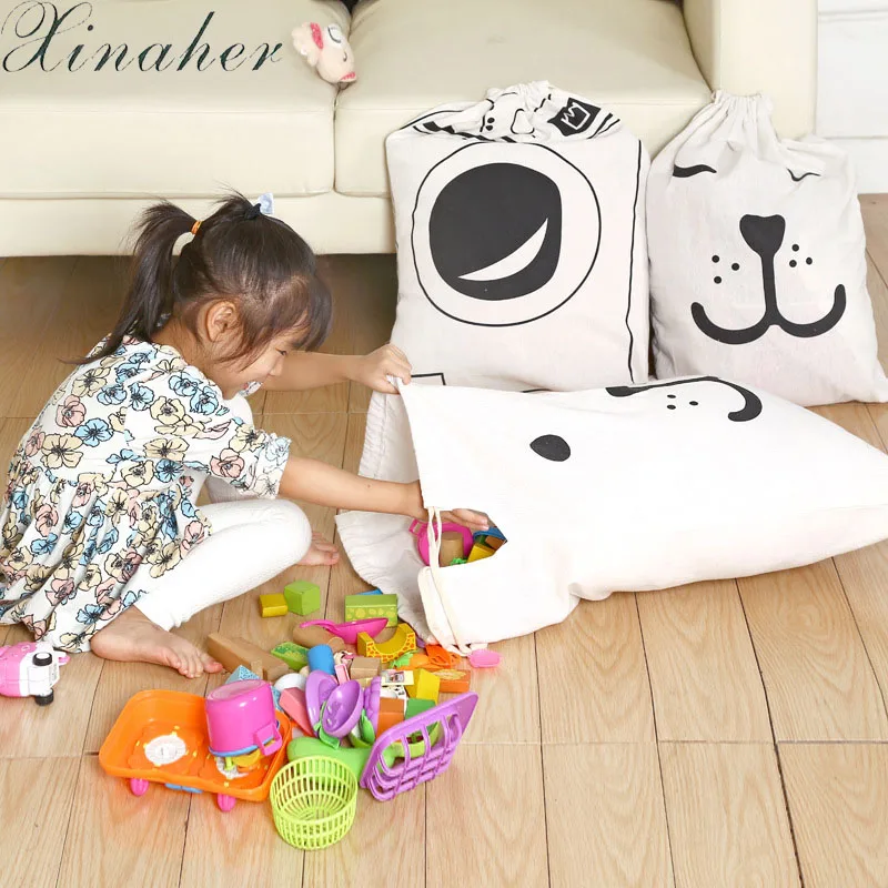 Large Baby Toys Storage Bags Canvas Bear Batman Laundry Hanging