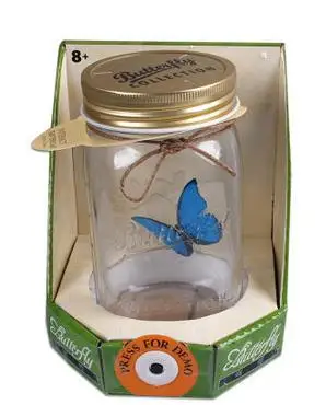 Electronic Butterfly in a Jar Magic Tricks Close Up Magic Props Stage Illusions 