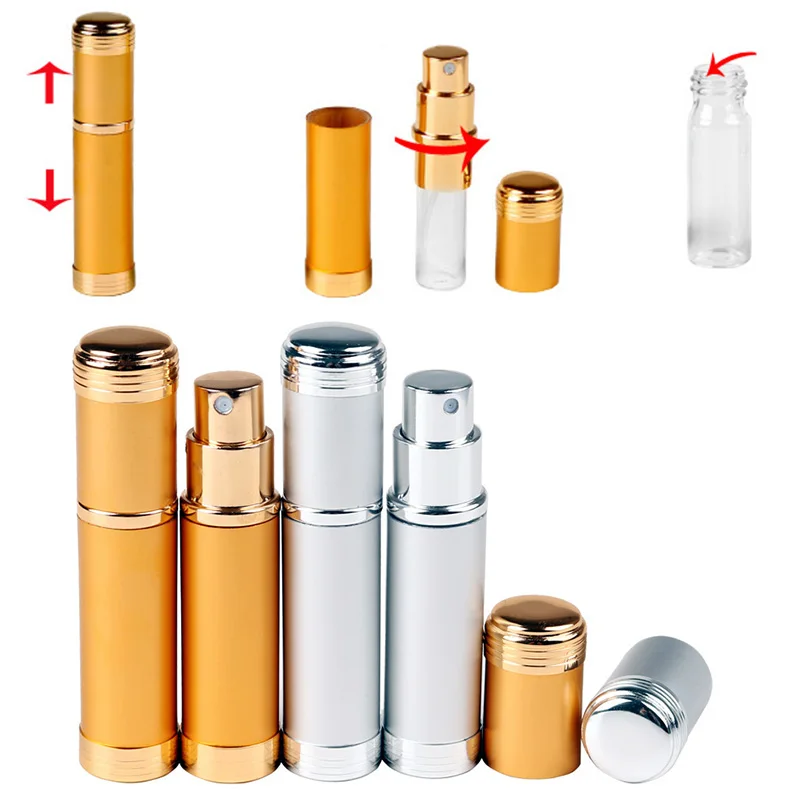 

ELECOOL 5ml Portable Empty Refillable Perfume Mini Atomizer Bottle Datchable Container Cosmetic Sprayer Travel Pot Vials
