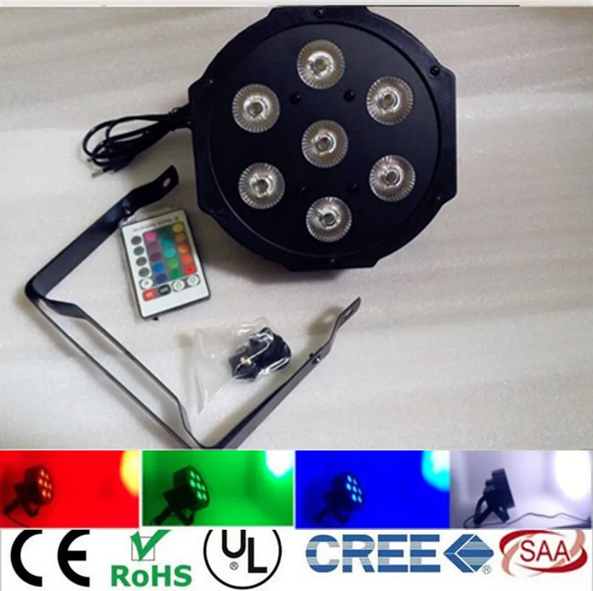 

Wireless remote control 7x12W American DJ Mega Quad Par Profile Bright Stage LED Wash Light RGBW Color Mixing