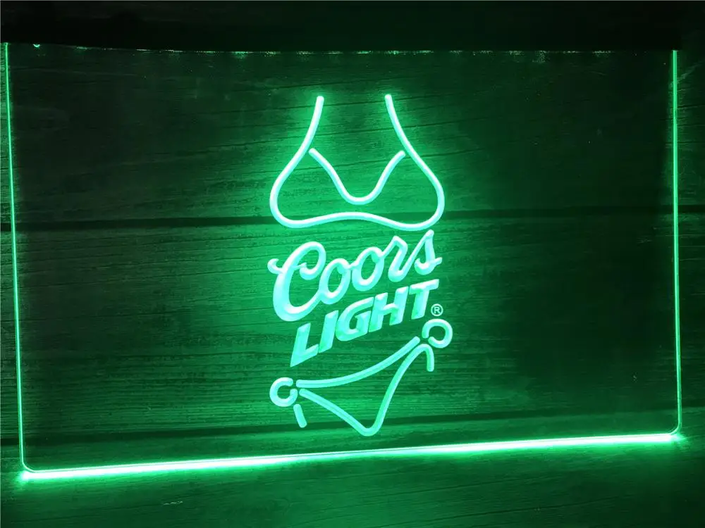 A119 светлое пиво Coors Бикини Бар Паб светодиодный ные неоновые световые