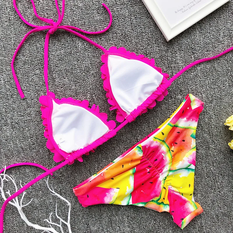 Women New Print Bikini Set Push Up Swimwear Brazil Biquni Sexy Tropical Beachwear Swimsuit Women New Bikini Bathing Swimwear