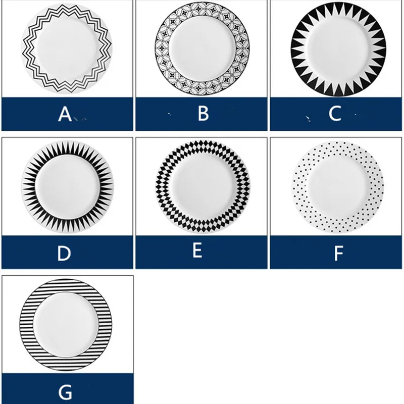 Stylish and simple striped plate (9)