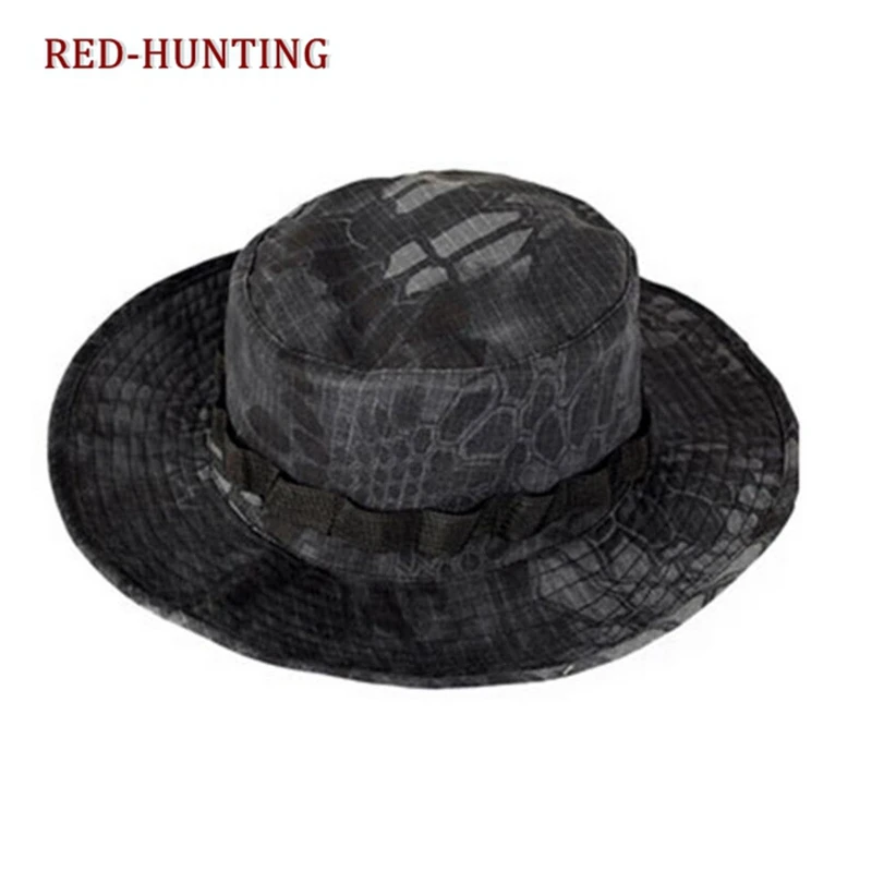 Tactical Boonie Hat Boonie Hat Tactical Adjustable for Men Women Hunting Fishing Outdoor Safari Sun Ocp camouflage hat tactical hat