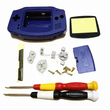 Синий Пластик Корпус чехол Обложка пригодный для GameboyAdvance консоли W/резиновые прокладки Boy Advance крест и Y Форма отвертки