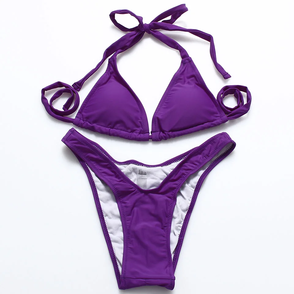 BANDEA, микро бикини, бикини с высокой посадкой,, купальник, женский купальник, купальный костюм, женский купальник, пуш-ап, купальники, стринги - Цвет: purple