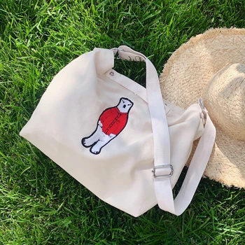 

Korea Trend Bucket Bags for Women 2019 Canvas Tote Bag Big Capacity Handbags Ladies Lady Messenger Shoulder Bag Bolsos Mujer