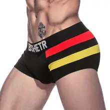 BSHETR воздухопроницаемый трусы мужские хлопок U Выпуклый мешочек Сексуальные мужские трусы мужские боксеры Gay нижнее белье