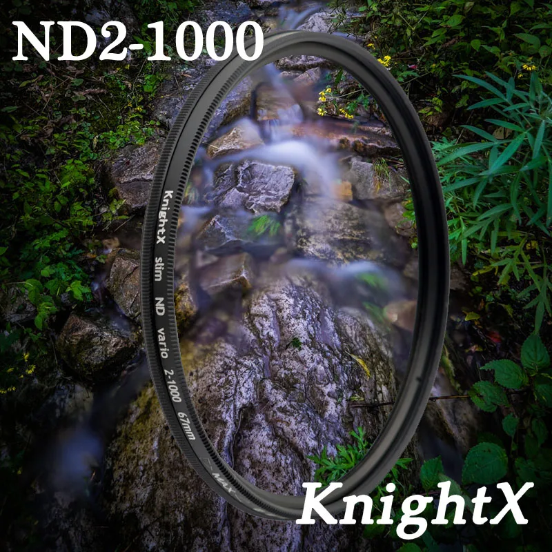 KnightX ND2 для ND1000 ND1000 ND400 52 58 67 мм набор УФ-фильтров с нейтральной плотностью nd фильтр Стекло для цифровой зеркальной камеры Nikon canon t5 D3200 D5200 d5300 d3300 объектива