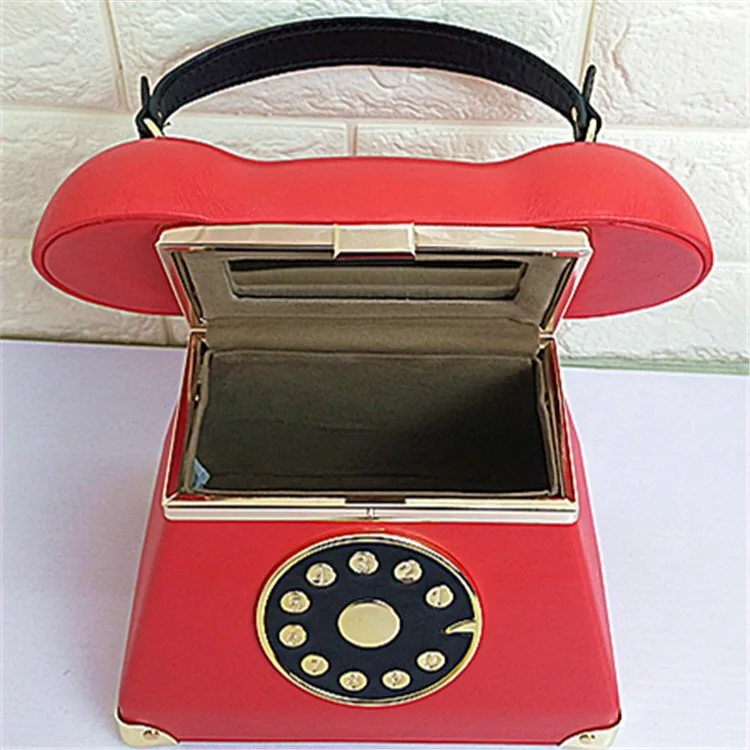 Винтажная женская сумка в форме телефона, креативная сумка через плечо из искусственной кожи, вечерние сумки через плечо, вечерняя сумочка