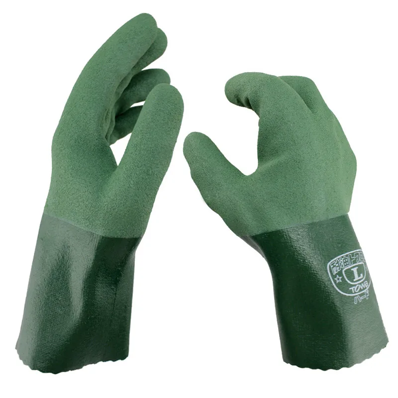 TOWA565 маслостойкие перчатки нитриловые резиновые рабочие защитные противоскользящие водонепроницаемые износостойкие рыбные аквакультуры специальные рабочие перчатки