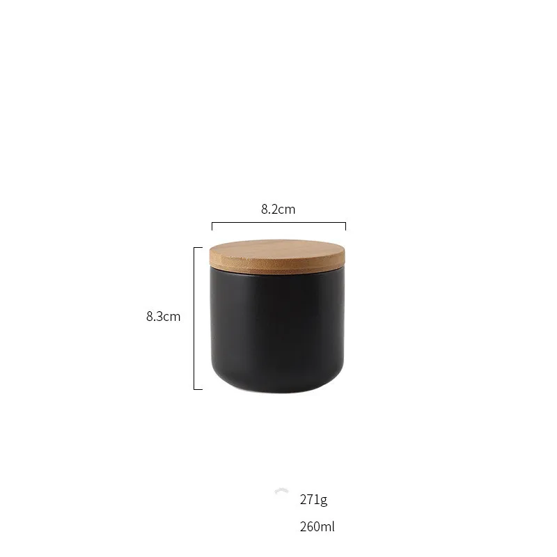 S/M/L керамическая деревянная крышка бак для хранения кухня еда заварник для кофе, чая Приправа Герметичная Бутылка для хранения настольное украшение - Цвет: 3