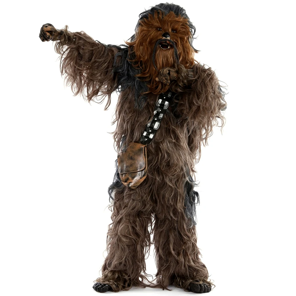 Star Wars Chewbacca Cosplay Costume Halloween Party Suit Costumes jumpsuit helmet gloves bag Shoe cover3