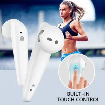 

Kuulee I18 TWS Infrared Light Wireless Earphone In-Ear Earphones BT 5.0 Dual-Call Touch Waterproof Bluetooth Headset