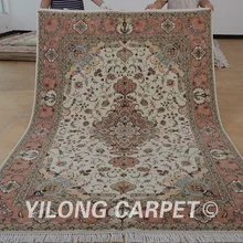 Yilong 6'x9' шерстяное машинное кружево ковер для гостиницы розовый толстый ручной работы изысканный ghazni шерстяные коврики(1425