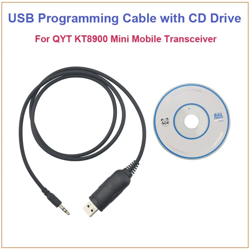 RETYLY Câble de Programmation USB pour émetteur-récepteur Mobile QYT KT-8900R KT-7900D KT-8900D 