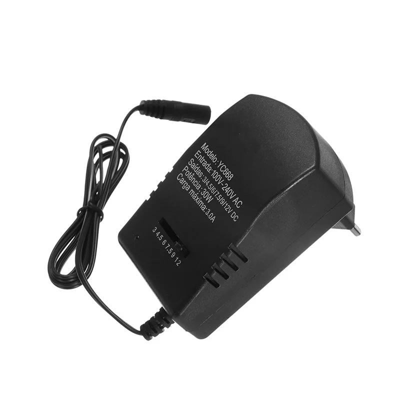 

1x 30W Universal AC Wall Plug in Power Adapter 3v 4.5v 5v 6v 7.5v charger with 6x tip Switching power supply