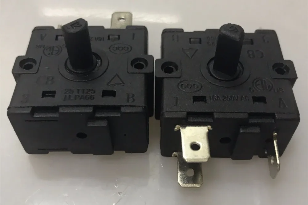 Electric Room Heater 3 Position 3Pin Rotary Switch Selector AC 250V 16A