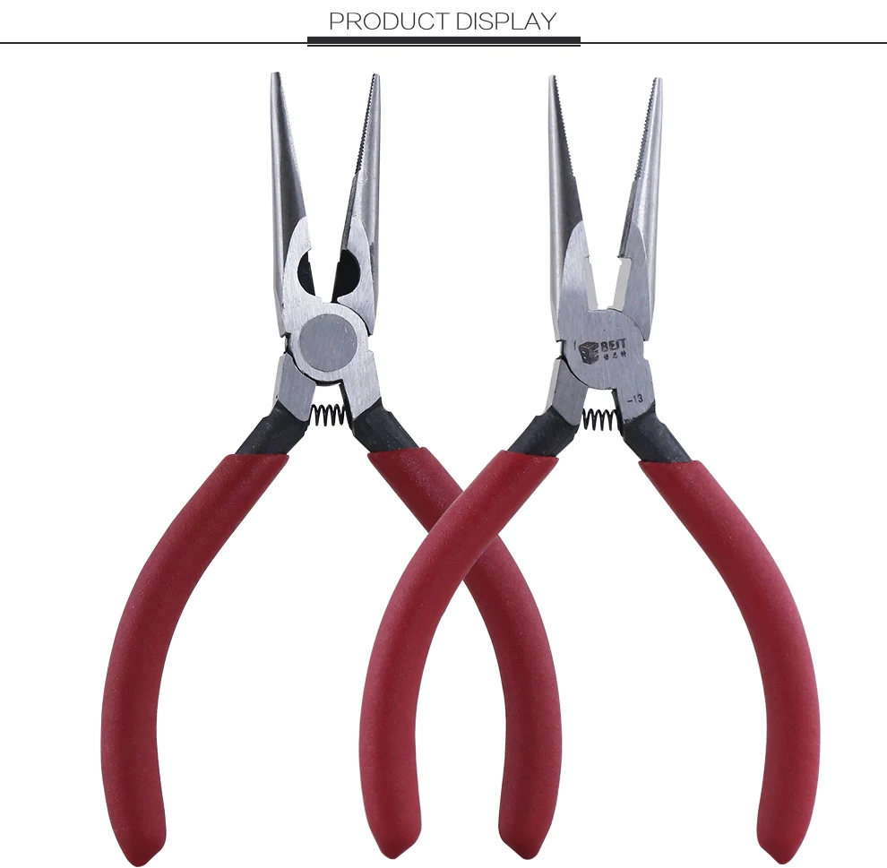 Pliers Multi-function Long Needle Nose pliers with Side Cutter for Electronic Repairing Cr-V Material Pliers   (11)