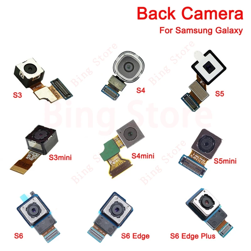 Задняя камера объектив для samsung Galaxy S3 i9300 S4 i9500 S5 G900 S6 Edge Plus мини задняя большая основная задняя камера шлейф Запчасти