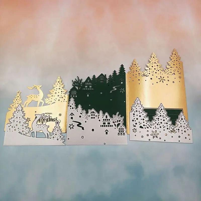 Углеродистая сталь рисунок рождественской елки высечка тиснение трафарет форма