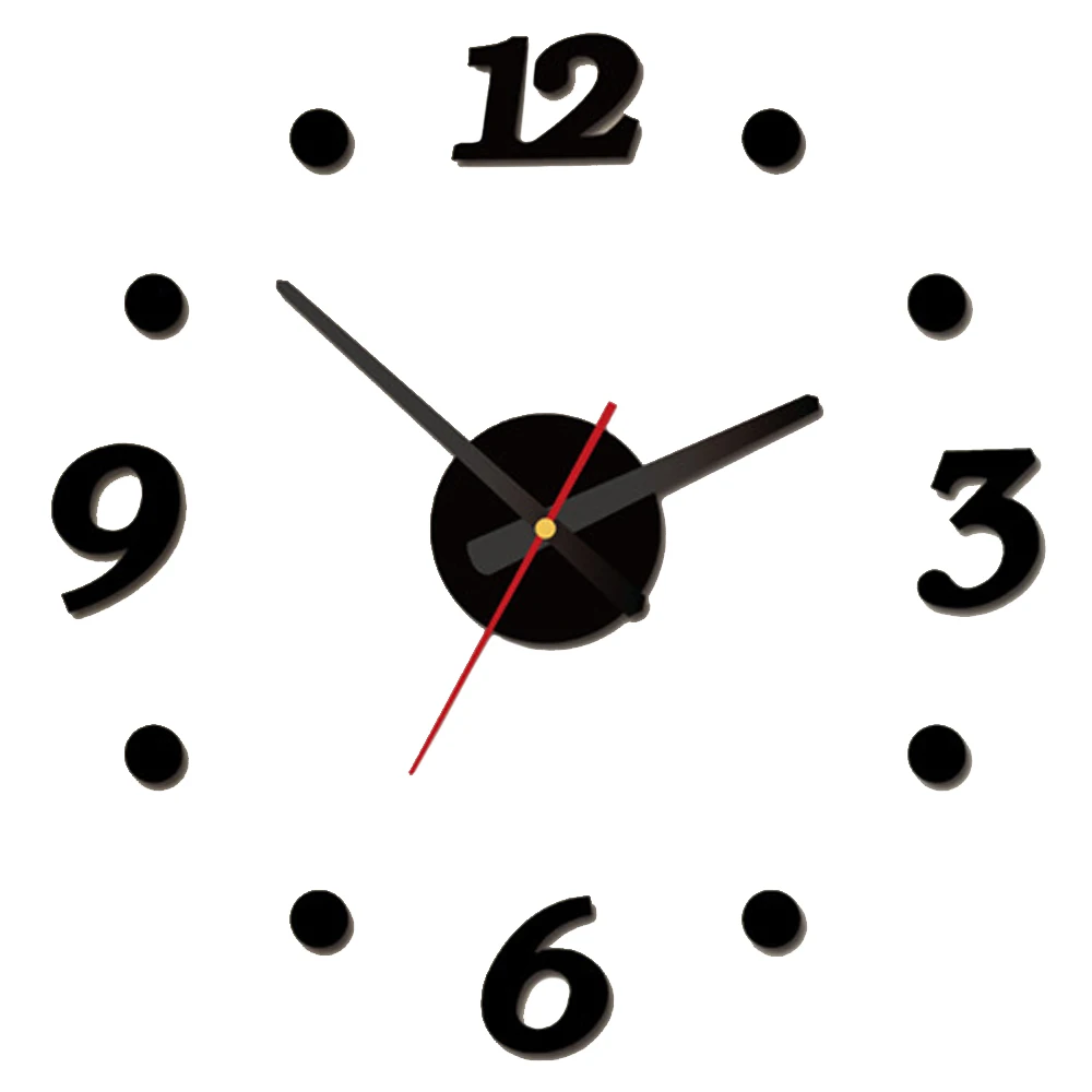 

Living Room Wall Clock 3D Clocks Acrylic Mirror Sticker Needle Modern Quartz Modern DIY Mode Watch VB916 P0.21