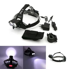 Super Bright 4 Modes 2 In 1 Bicycle Headlamp Rechargeable Headlight Head Lamp For Biking With Clip Battery Bag,Use 18650