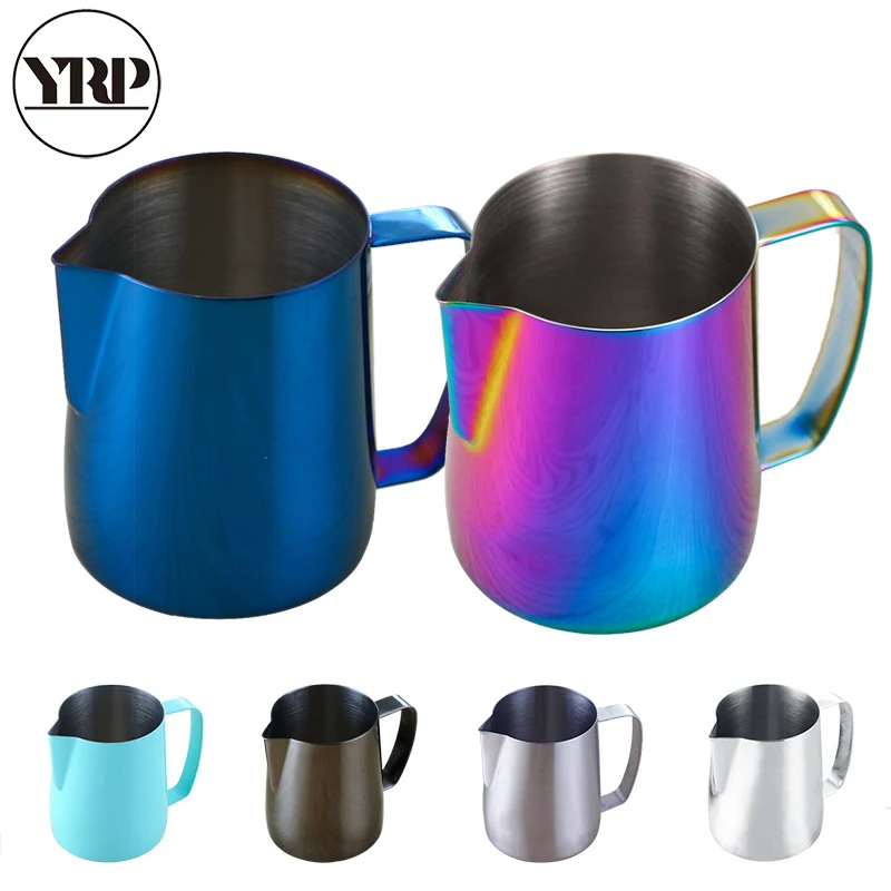 

YRP 350/600ML Stainless Steel Milk Frothing Jug Pitcher Pull Flower Espresso Coffee Mug Barista Latte Art Cream Cup Kitchen Tool