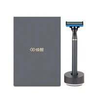 3in1 наборы Xiaomi новый бренд Мужчины бритвы Rasoir лимонный аромат 8 в 1 комплект Магнитная заменить клип лучший подарок для отца housband