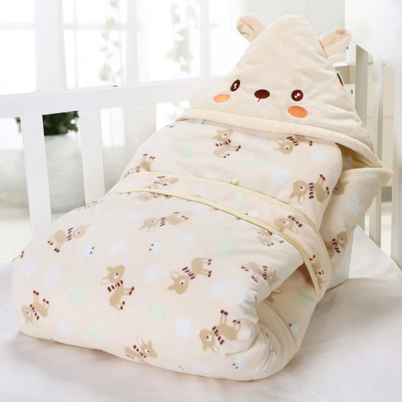 95*95cm Baby Swaddle Blankets Winter Warm 0 2 years old Newborn Baby