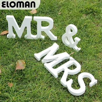 

ELOMAN 9cm height 'Mister and Mistress' party and wedding decoration DIY crafs