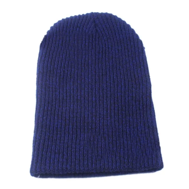 Новая мода вязанная Мужская Женская мешковатая шапка большого размера зимняя мешковатая шапка шикарный череп - Цвет: Blue