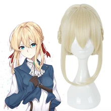 Аниме фиолетовый эвергарден косплей волос фиолетовый эвергарден косплей парик термостойкий синтетический парик Хэллоуин Карнавал Вечерние