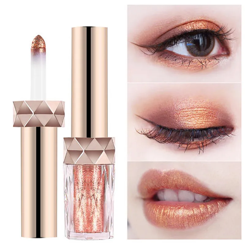 

2 In 1 Eye Shadow Powder & Lip Powder Makeup Waterproof Lipstick Loose Glitter Eyeshadow Pigment