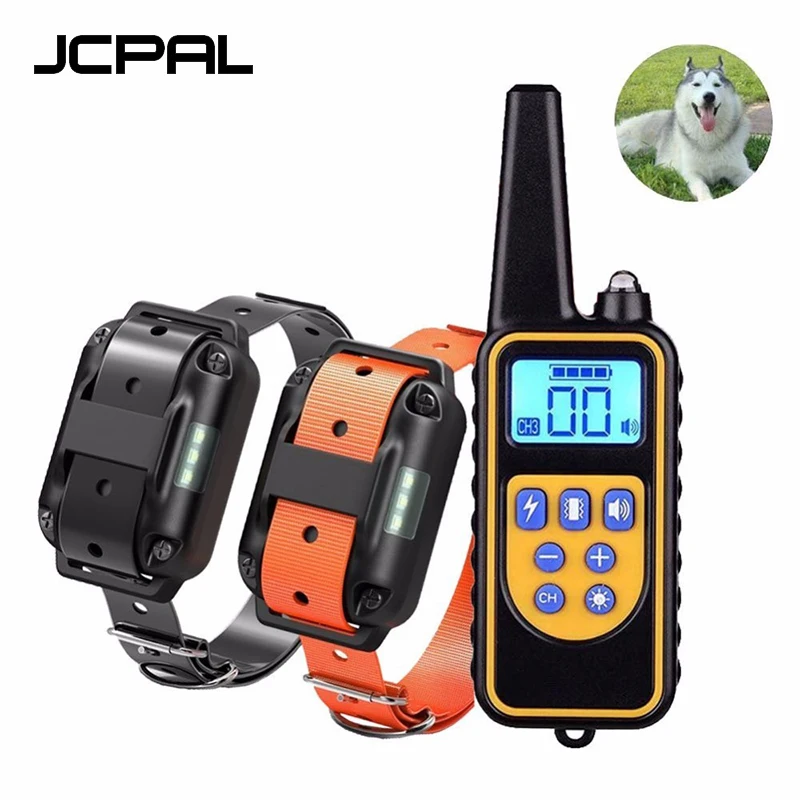 

JCPAL Electric Dog Training Collar Rechargeable Remote Control Waterproof Training Collar With LCD Display Pet Products